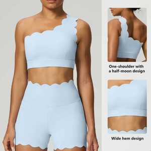 Conjunto de yoga de 2 piezas para mujer, ropa de gimnasio, leggings sin costuras y sujetador deportivo. - Product Image 5