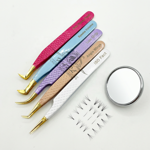 Kit de pinces pour extensions de cils, pinces personnalisées pour extensions de cils, pinces à cils pour artiste professionnel en extensions de cils - Product Image 4