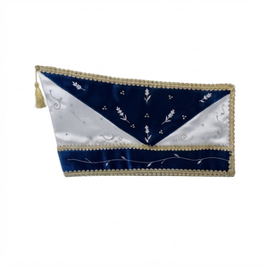 Casquette en satin brodée à la machine en forme de bateau avec bordure dorée, réglable, unisexe, pour carnaval/usage traditionnel, toutes saisons - Product Image 2