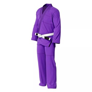 Tenue de sport unisexe pour adultes de couleur violette, 100% polyester, coupe ajustée, style régulier, uniforme de karaté disponible à la vente en ligne - Product Image 3