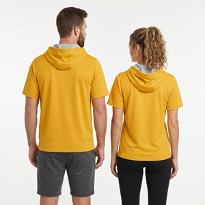 T-shirt à capuche à manches courtes pour hommes et femmes, vêtements décontractés d'été avec poche, tee-shirt à capuche unisexe, streetwear d'été, t-shirt à capuche unisexe - Product Image 4