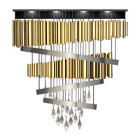 Lustres en cristal sculptés sur mesure pour les halls d'hôtels et les intérieurs commerciaux |   Luminaire suspendu sur mesure