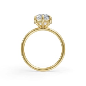 Marquise Cut Stainless Steel <b>Ring</b> 14K Gold Plated Claw <b>Set</b> Gemstone Band <b>for</b> <b>Women</b> Anniversary Party - Product Image 2