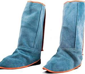 Chaussures de soudeur en cuir de vachette pleine fleur avec logo personnalisé, résistantes aux flammes, anti-coupure, haute visibilité, anti-rayonnement, anti-chaleur, couleur personnalisée - Product Image 1