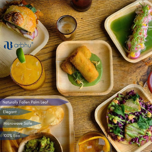 Platos de Hoja de Palma de Areca Naturales, Ecológicos, Biodegradables y Desechables para Restaurantes - Product Image 2
