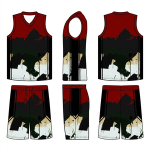 Conjunto de Pantalones Cortos y Camiseta de Baloncesto Sublimados Directo de Fábrica - Product Image 1