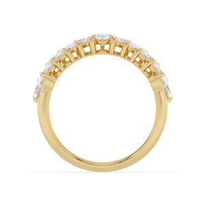Anillo de diamantes con corte pera y marquise, oro rosa de 9k, cultivado en laboratorio, elegante, apilable, brillante, diseño clásico y atemporal. - Product Image 2