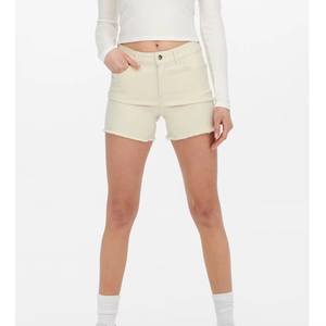 Shorts en jean beige tendance pour femme, nouvelle collection été, coupe décontractée, style décontracté pour l'été, vente en gros personnalisée - Product Image 5