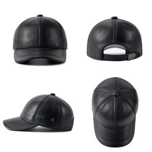 Casquette Gavroche Unisexe en Cuir de Vachette Véritable, Réglable, Respirante, Quatre Saisons, Décontractée, Classique, Style Golf, Ivy, Gatsby, Couleur Unie - Product Image 4