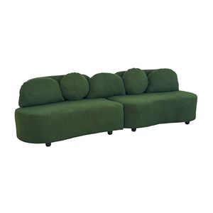 Divano in Velluto Verde Teddy 2021 con Seduta Sinistra per il Tuo Soggiorno - Product Image 2