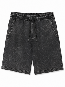 Latest Design Solid <b>Elastic</b> Waist 100% Cotton Casual Shorts Made in Pakistan Street Style Wholesale Custom - Product Image 1