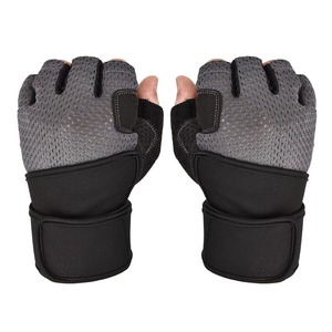 High Quality Anti-Slip Half Finger UV Protection Weight Lifting Gloves Custom Logo Microfiber Grip CrossFit Training Wholesale - Product Image 6