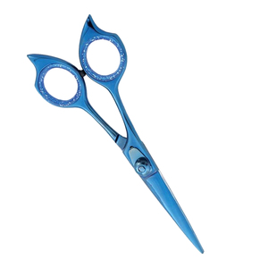 Wholesale Stainless Steel Blue Custom Logo Barber <b>Scissors</b> Hair Cutting Metallic Blue Shears Salon Hairdressing <b>Scissors</b> - Product Image 6