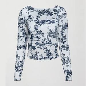 T-shirts pour femmes, coupe ajustée, logo uni, respirants, jersey polyester, sublimation, col rond - Product Image 2