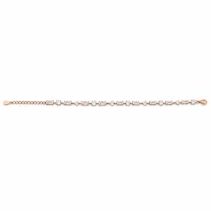 925 Sterling Silver Geometric Diamond Tennis Bracelet for Women High Polish Elegant Party Wedding Gift Jewelry - Product Image 5