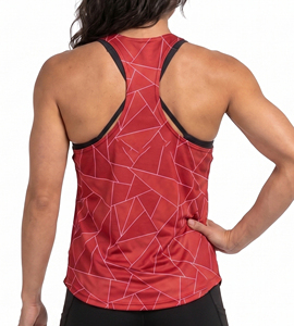 Workout Fitness Print Knitted Tank Top <b>Women</b> Scoop Neck 100% Polyester <b>Singlet</b> Tops Ladies Quick Dry Trainer Tank Tops <b>Women's</b> - Product Image 2