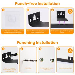 Luce da Galleria Wireless Dimmerabile Ricaricabile, 3 Colori di Luce, 3 Impostazioni Timer, Luce Magnetica per Esposizione Artistica e Illuminazione Vetrina - Product Image 6