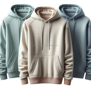 Sudaderas con capucha de lana Teñido liso de alta calidad Peso pesado Colores sólidos Jersey de manga larga para hombre Sudaderas con capucha Nuevas ideas de diseño - Product Image 2