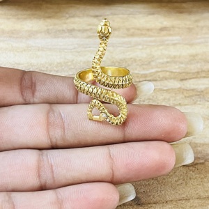 Anillos de Serpiente de Último Diseño 2026, Joyería Boho de Latón para Mujer, Anillo Gótico Chapado en Oro de 18k con Diseño de Animal, Venta al por Mayor/OEM/ODM - Product Image 2
