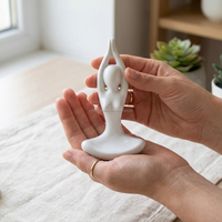 Ensemble de figurines de yoga en céramique artisanales AG Elements, multi-pièces, thème maison/bureau, sculpture décorative de méditation, zen moderne