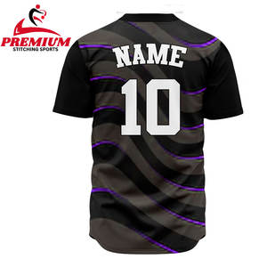 Camisetas de Béisbol Personalizadas al por Mayor de Alta Calidad, Camisetas de Béisbol con Botones y Logotipo Personalizado por Sublimación - Product Image 4