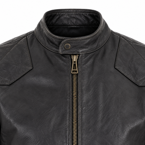 Chaqueta Safari de Cuero Vacuno para Hombre, con Logotipo en la Espalda, Cierre de Cremallera, Impermeable, Ecológica, de Secado Rápido, Transpirable, Elegante y Casual - Product Image 4