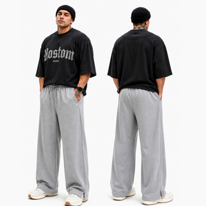 Pantalones Deportivos Unisex de Pierna Ancha 2026, Pantalones de Chándal de Algodón y Felpa para Entrenamiento, Pantalones Holgados para Ejercicio Físico - Product Image 2