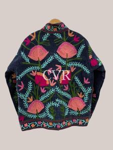 Manteau en coton brodé à la main à motifs floraux, col mandarin, manches longues, grande taille, style bohème, vêtements d'extérieur pour femmes, printemps - Product Image 2