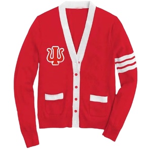 Crea tu Propio Cárdigan de Punto con Cuello en V de Alta Calidad Personalizado con el Logotipo de tu Hermandad/Fraternidad/Escuela/Universidad - Product Image 1