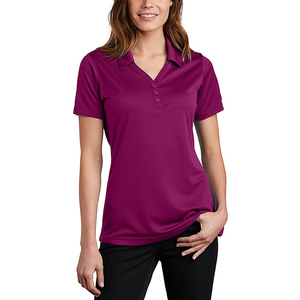 Camiseta Polo de Manga Corta para Mujer, Color Blanco Sólido, Casual, de Algodón Piqué, Corte Regular - Product Image 5