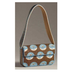 Sac à bandoulière à perles de verre brodées, fermeture magnétique, travail de perles complexe, idéal pour la plage, les fêtes, le bureau, cadeau pour filles - Vente chaude - Product Image 1