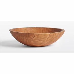 Tazón de Sopa de Madera de Jujube Natural Ecológico, Tazón Grande Decorativo de Madera para Masa, Tazón para Servir Ensaladas con Pedestal, Vajilla Artesanal - Product Image 2