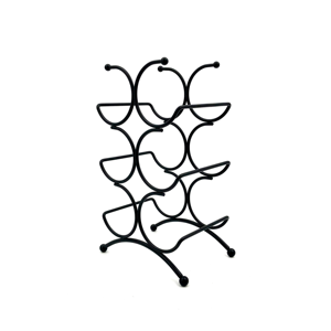 Factory Direct Price Metal Wire Black Power Coating <b>Water</b> <b>Bottle</b> Wine Shelf Organizer Rack - Product Image 5