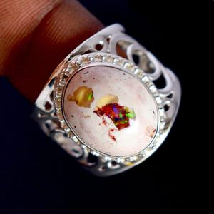 India Manufacture 2026 Newly Arrival Pretty Looking <b>Fire</b> Opal Gemstone 925 Solid Sterling Silver Ring Handmade Jewelry For Women - Product Image 4