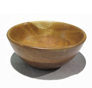 Juego de Tazones para Ensalada de Madera de Mango, Tazón de Madera para Servir, Vajilla para Cocina y Comedor, para Ensaladas, Frutas, Bocadillos, Uso Doméstico - Product Image 1