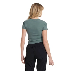 เสื้อครอปท็อปลายสก็อต ปี 2026 สำหรับผู้หญิง เนื้อผ้ายืดหยุ่น น่ารัก เหมาะสำหรับใส่ในฤดูร้อน ผลิตจากผ้าฝ้าย ยืดได้ ระบายอากาศดี เป็นมิตรกับสิ่งแวดล้อม แห้งเร็ว ใส่ได้ทุกวัน - Product Image 6