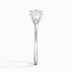 SOJ <b>Ring</b> 09 Round Cut 925 Silver Adorned Opera Three <b>Stone</b> Diamond <b>Ring</b> 2ct D Color VVS1 Moissanite GRA Certified Low Price - Product Image 1