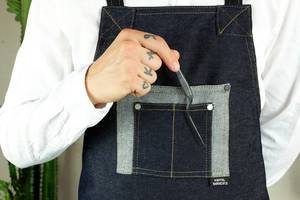 Uniforme de Barman de Lona Resistente, con Logotipo Personalizado Impreso y Bordado, Correa de Cuero, Cierre Ajustable en la Cintura, Babero Profesional para Bartender - Product Image 2