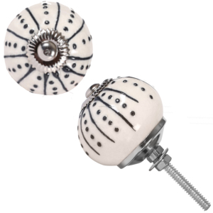 Perillas de puerta de cerámica blanca y azul hechas a mano de alta calidad, perillas de gabinete y cajón de aleación para uso en cocina y dormitorio - Product Image 1