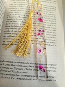 Glue Drop <b>Bookmark</b> Dried Flower Specimen Gold Foil Rose Gold Foil Eco-Friendly Resin Customized Design Teacher's Day Mother's - Product Image 6