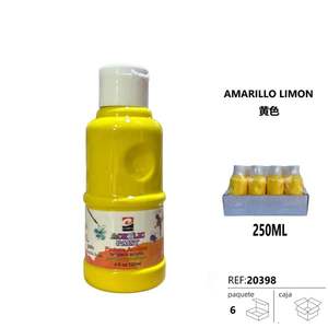 Pinturas Acrílicas Amarillas de Alta Calidad para Papel 250ML - Product Image 1