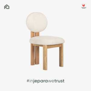 Chaise de salle à manger en bois massif moderne et personnalisée de luxe, style nordique minimaliste, mobilier de restaurant durable, fabrication artisanale Jepara, restaurant, hôtel, café - Product Image 1