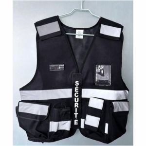 Tactical Security Vest Adjustable Black Reflective Safety Vest Multi Pocket Protective Gear - Product Image 3
