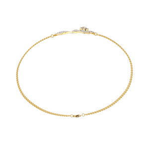 Minimalist Daily Wear Diamond for Women | Lab Grown Square Diamond Chain Bracelet in 10k 14K 18k <b>Rose</b> <b>Gold</b> Geometric Halo Design - Product Image 3