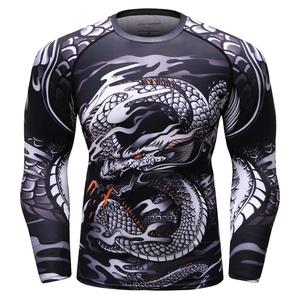 Camiseta de Compresión Transpirable Anti-UV de Secado Rápido para MMA, Rashguard para Entrenamiento de BJJ, Colores/Logotipos Personalizables, Precio Directo de Fábrica - Product Image 3