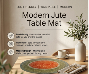 Natural Jute <b>Table</b> Mat <b>Round</b> Woven Placemat Heat Resistant Insulation Mat Eco Friendly <b>Table</b> <b>Runner</b> Bulk Export India - Product Image 2