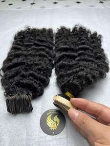 Extensions de cheveux humains premium à double trame, non-Remy, bouclés vietnamiens, 8 à 40 pouces, bruts, trame double machine, sans couture, naturels - Product Image 4