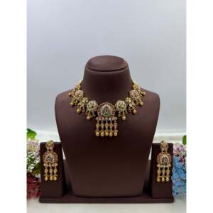 <b>Indian</b> Ethnic Imitation Gold Plated Bridal Necklace <b>Set</b> by Pranavi Chorski - Product Image 1