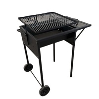 Barbecue à charbon de bois roulant d'extérieur, portable, avec grande grille de cuisson pour utilisation en extérieur