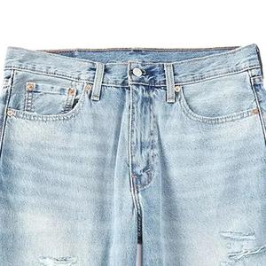 Shorts Casuales de Mezclilla Azul Claro para Hombre, Cintura Alta Elástica, Estilo Casual, Secado Rápido - Product Image 4